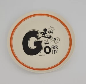 Daiso Walt Disney Mikey Mouse G Collector Plate Go For It Bamboo Fiber  - Picture 1 of 7