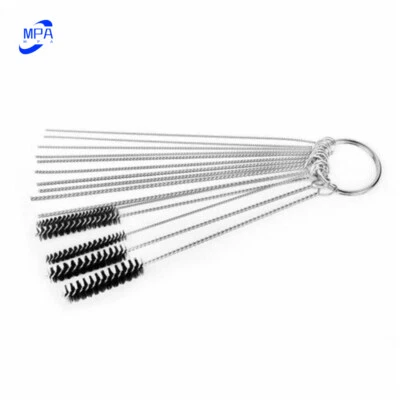 Carburador carbono jato sujeira remover 10 agulhas de limpeza + 5 kits de ferramentas escovas - Imagem 1 de 4