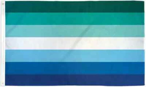 Bandera Gay Hombre 3x5 pies Poli LGBTQ+ Comunidad Gay Hombre MLM Orgullo Mes Bandera - Imagen 1 de 3