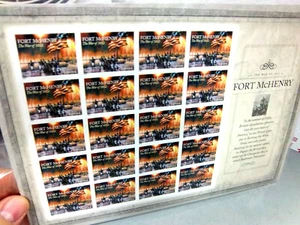 USA pane of 20 stamps, War of 1812 - Fort McHenry 2014, Scott #4921, colorful - Picture 1 of 2