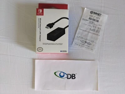 Nintendo Switch - Official OEM HORI Wired Internet LAN Adapter & Sale Receipt - Image 1 of 4