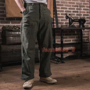 NON STOCK OG-107 Fatigue Utility Pants Military Baker Trousers Sateen Army Green - Picture 1 of 33