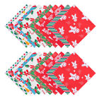 20 Pcs Christmas Patchwork Cotton Craft Sewing Fabrics Quilting