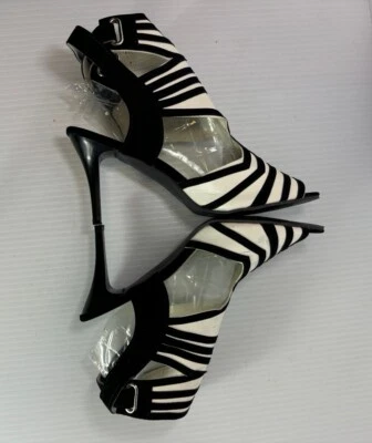 Женские туфли на высоком каблуке с открытым носком и ремешками на лодыжках - Изображение 1 из 4