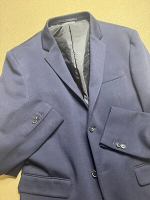 $2700 PRADA Blazer 52R Solid blue Italy Suit blazer Jacket - Image 1 of 4