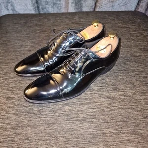 Marks & Spencer Sartorial All Leather Patent Oxford Toecap Dress Shoes UK 10 - Picture 1 of 8