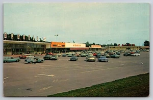 Shopping Center Bangor Maine ME Old Cars Chrome c1960 Postcard - Picture 1 of 2