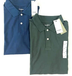 Goodfellow Paket (2 Pz) Herren grün/blau Kurzarm Poloshirt Gr. XL - Bild 1 von 10