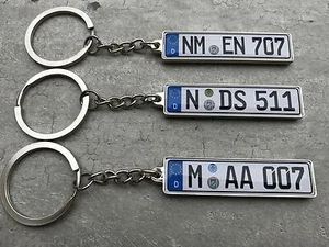 Schlüsselanhänger mit KFZ-Kennzeichen für Ihr Auto - Bild 1 von 9