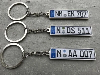 100% Schlüsselanhänger mit KFZ-Kennzeichen für Ihr Auto!