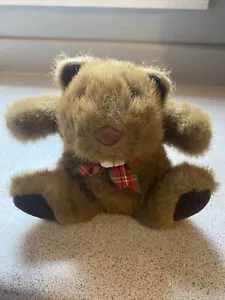 Christmas Beaver 6" plush 24K Polar Puff Special Effects 1989 vintage plushie - Picture 1 of 9