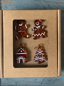 Pottery Barn Gingerbread Icon Wine Charms - Mixed Set of 4 - Picture 1 of 2