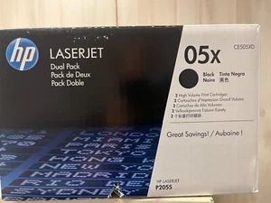 Genuine HP 05X CE505X , CE505XD Dual Pack sealed small dent - Afbeelding 1 van 1