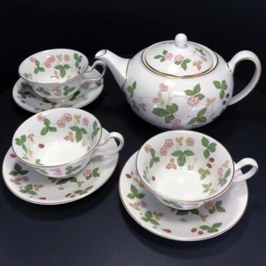 7tlg Wedgwood Wilde Erdbeere Teeservice Pfingstrose aus Japan - Bild 1 von 19