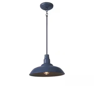 Home Decorators HDP99215BLU 14" Blue Outdoor Mini Pendant Light - Picture 1 of 6