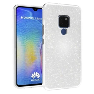 Cover Custodia Brillantini 3 In 1 Tpu Glitter per Huawei Mate 20 Argento - Foto 1 di 6