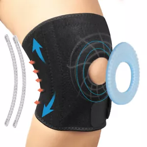 Unisex Knee Brace Compression Sleeve Support Joint Arthritis Patella Stabilizer - Picture 1 of 15
