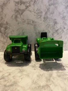 john deer toy tractor/dump truck/yellow green/slightly used - Picture 1 of 4
