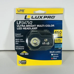 Lampe frontale LED LuxPro lampe de poche LP347V2 ultra lumineuse multicolore 450L - Photo 1/13