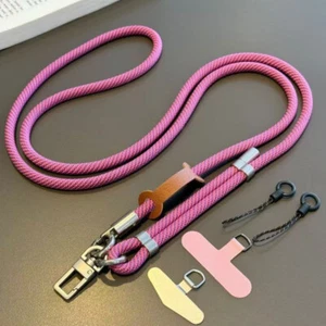Phone Lanyard Adjustable Neck Strap Universal Mobile Patch Tether Travel Walks - Picture 1 of 12