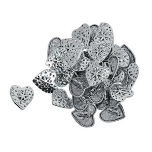 Pack of 30pcs Antique Silver Engraved Metal Shank Buttons DIY Sewing Craft - Picture 1 of 7