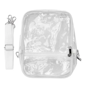 (White)Clear Messenger Bag PVC Transparent Zipper Waterproof Adjustable RE - Picture 1 of 22