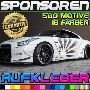8er SET # 15CM # KFZ Auto Sponsoren Decals JDM Tuning Seiten Aufkleber Logo - Bild 1 von 3