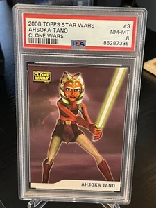 2008 AHSOKA TANO RC Topps Star Wars The Clone Wars #3 PSA 8 NM-MT ROOKIE - Picture 1 of 2