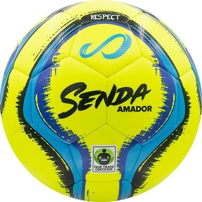 SENDA Amador Training Soccer Ball, Fair Trade Certified Yellow and Blue - Image 1 of 4