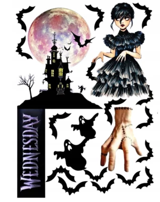 MARKENLOS Colocador de tartas comestible Wednesday imagen de tartas imagen de azúcar oblea pastel fondant