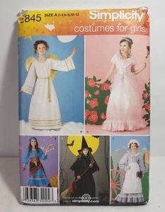 Simplicity Costume Pattern 2845 2-4 6-8 10-12 Angel Witch Gypsy Pioneer Princess - Picture 1 of 8