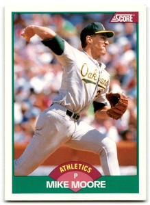1989 Score Rookie & Traded Mike Moore Oakland Athletics #5T