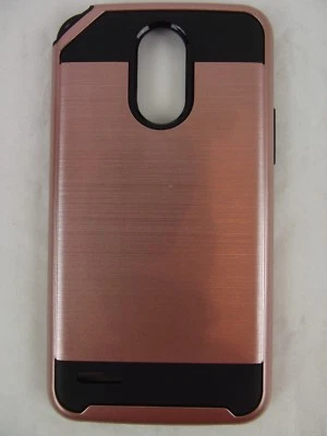 LG Stylo 3 Rose Gold Black Hard TPU Hybrid Case Cover - Image 1 of 4
