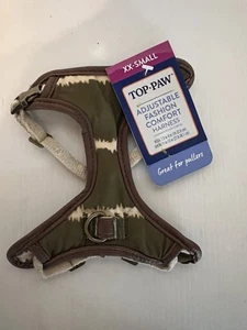 Top Paw Dog Harness Adjustable Comfort XX Small Green Tie Dye Leather Trim NWT - Picture 1 of 3