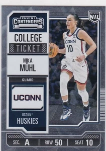 2024-25 Panini UConn #34 Nika Muhl College Ticket Diamond Plate - Picture 1 of 2