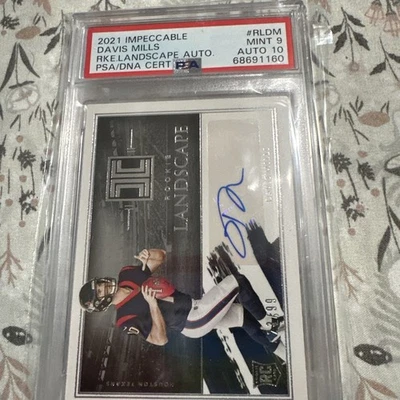 2021 Impeccable Davis Mills Auto Lanscape Psa 9 Auto 10 - Image 1 of 2