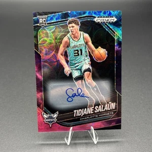 2025 Prizm Black - Tidjane Salaun RC Black Nebula 1/1 Auto - Hornets - Bild 1 von 6