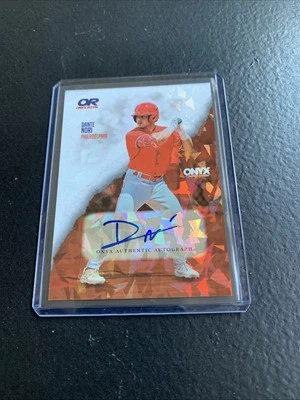 Desgarros de ónix 2024 - Dante Nori automático /465 - Phillies 2024 primera ronda selección Foto 1 de 3