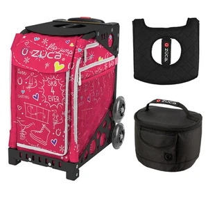 Zuca Sport Bag - Sk8 Pink with Hot Pink/Black Seat Cover and Pink Lunchbox( Blac - Picture 1 of 2