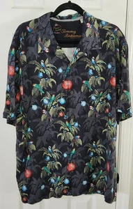 Camisa Tommy Bahama Para Hombres XL Temporada Saludo 100% Seda Fiesta Adorno Palma - Imagen 1 de 11
