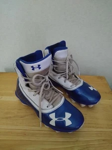 Botines de fútbol Under Armour Highlight para niños jóvenes talla 6,5 años azules y blancos - Imagen 1 de 13