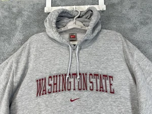 VTG Washington State Hoodie Men Large Nike Sweatshirt WSU Center Swoosh Y2K - Picture 1 of 14