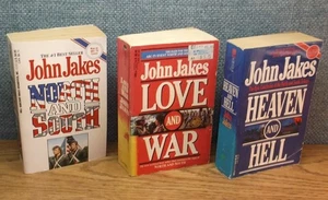 LOT John Jakes NORTH AND SOUTH LOVE WAR HEAVEN HELL Civil War Series VG Swayze - Picture 1 of 3
