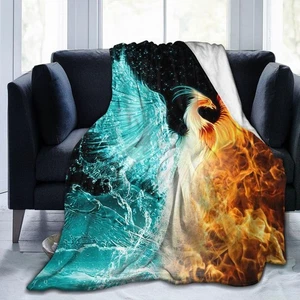 Fashionable Fire Burning Rising Phoenix Bird Flannel Plush Throw Blanket Ultr... - Picture 1 of 8