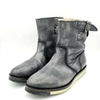 Diesel Hombres 10.0US Deisel 43 Botas de Ingeniero Forro Boa Procesamiento De Colección Lujo - Imagen 1 de 4