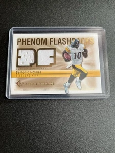 2007 SP Rookie Threads Santonio Holmes Phenom Flashbacks Dual Jersey # PHF-SH MT - Picture 1 of 2