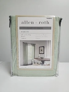ALLEN + ROTH HARLOW SEA GREEN 84" Light Filtering Curtain PANEL NEW 4140912 - Picture 1 of 3