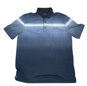 Polo da golf Greg Norman Play Dry XL blu performance logo squalo - Foto 1 di 8