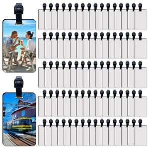 50 pcs Sublimation Luggage tag Blanks White Blank Travel Bag Tags with Strap ... - Picture 1 of 6