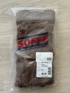 NEU Vintage Soffe Militär Unterwäsche Slips Army Braun Größe 32 3er Pack Neu aus altem Lagerbestand - Bild 1 von 2